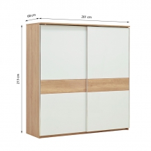 Stolwit - manhattan - szafa przesuwna 2 m z oświetleniem górnym